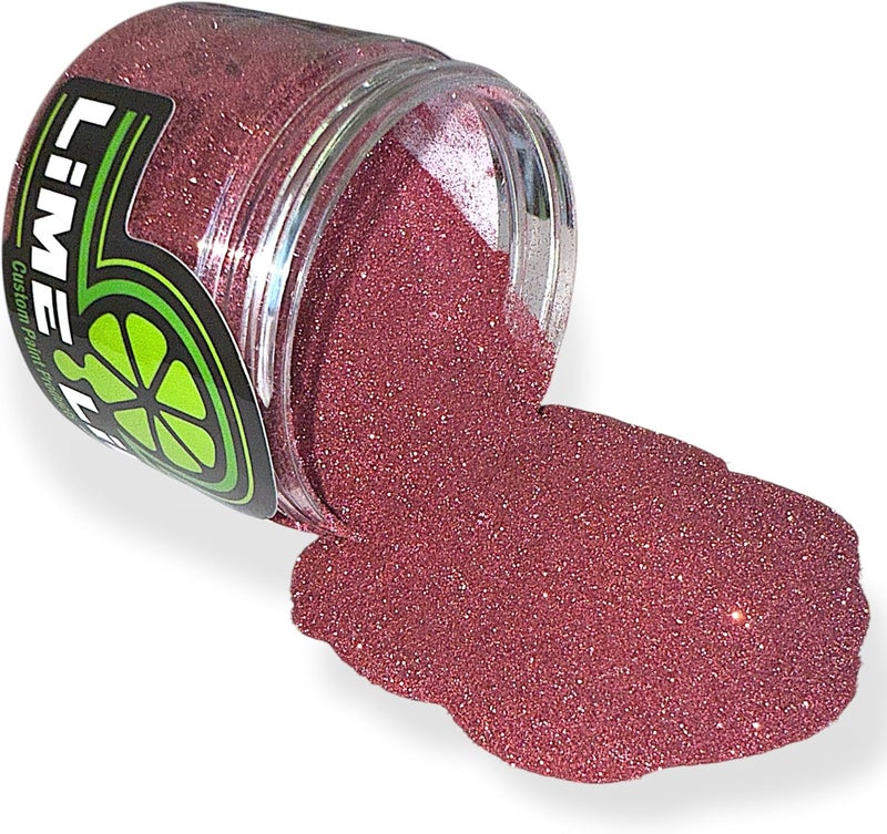 LiME LiNE Sprayable Metal Flake Paint Additive: Solvent Resistant Glitter for Automotive Custom Painting (PINK) - Image 1